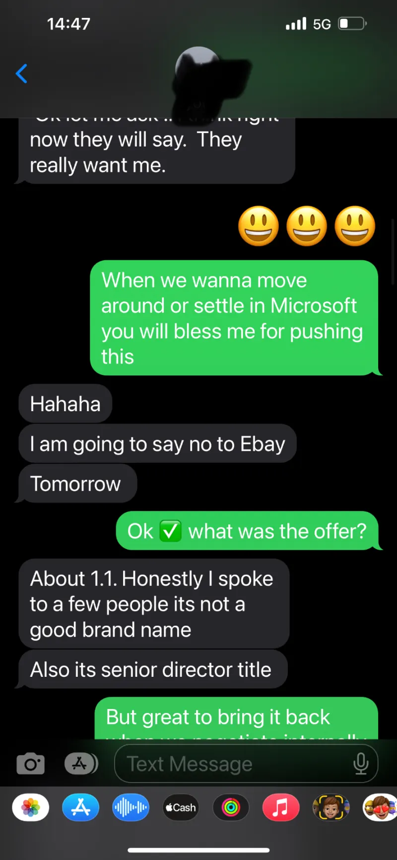 Choosing between competing offers