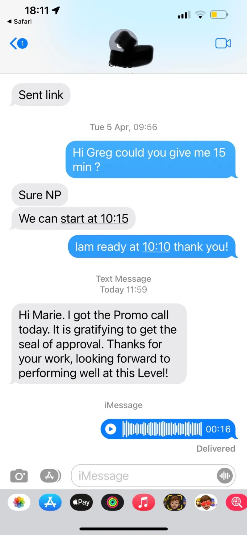 Promotion call confirmed